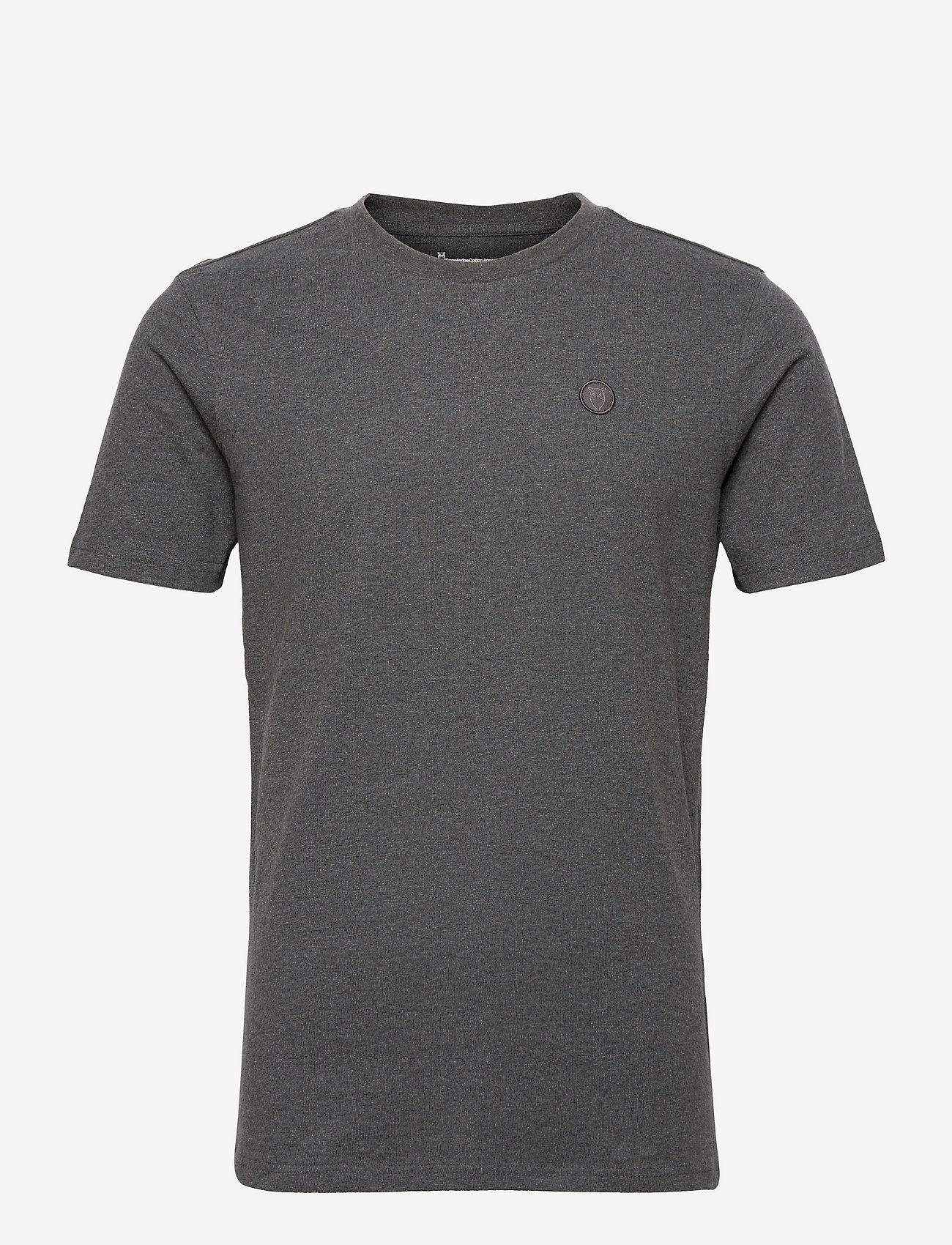 Knowledge Cotton Apparel - Badge tee - GOTS/Vegan - basic t-shirts - dark grey melange - 0
