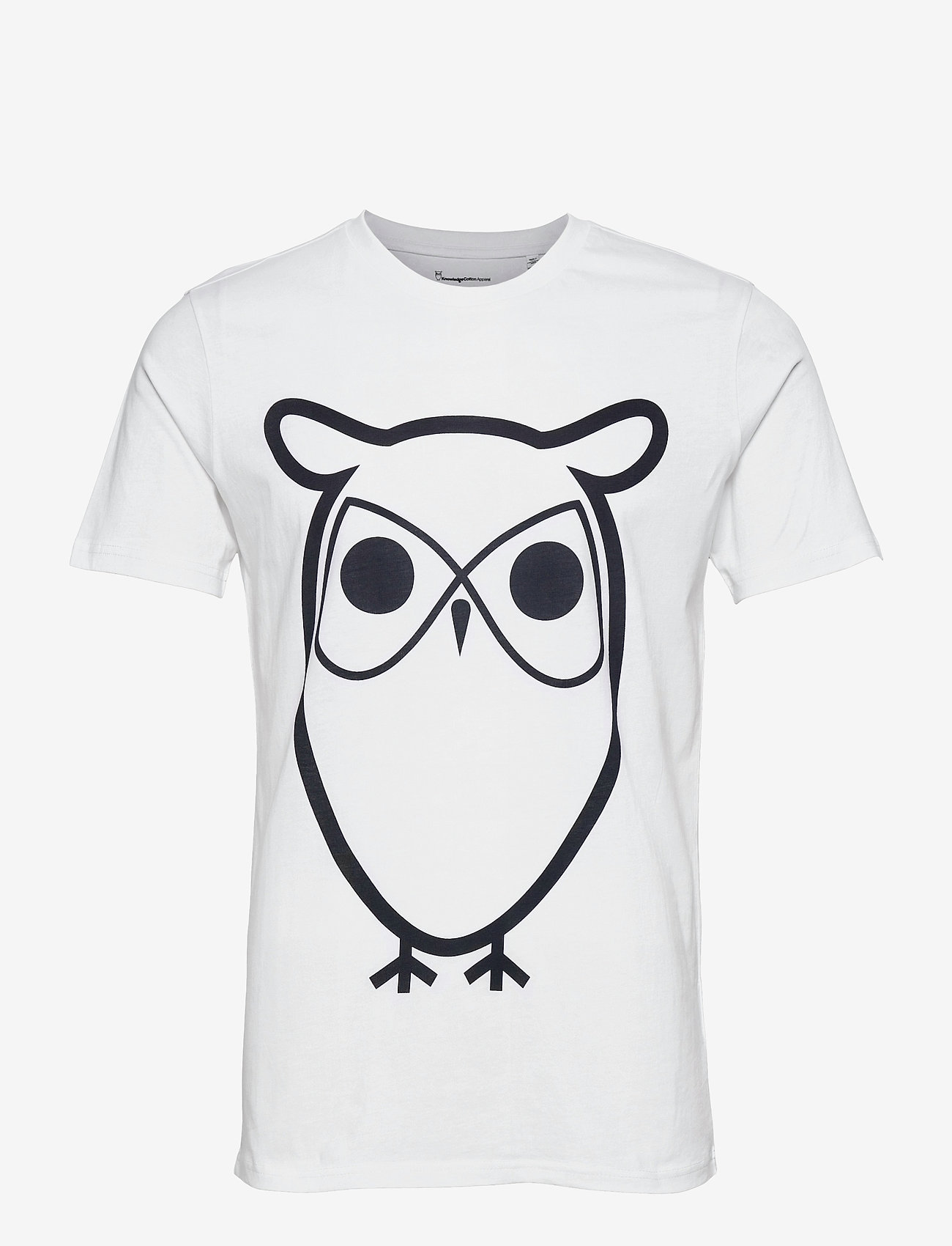 Knowledge Cotton Apparel - ALDER basic owl tee - GOTS/Vegan - graphic print t-shirts - bright white - 0
