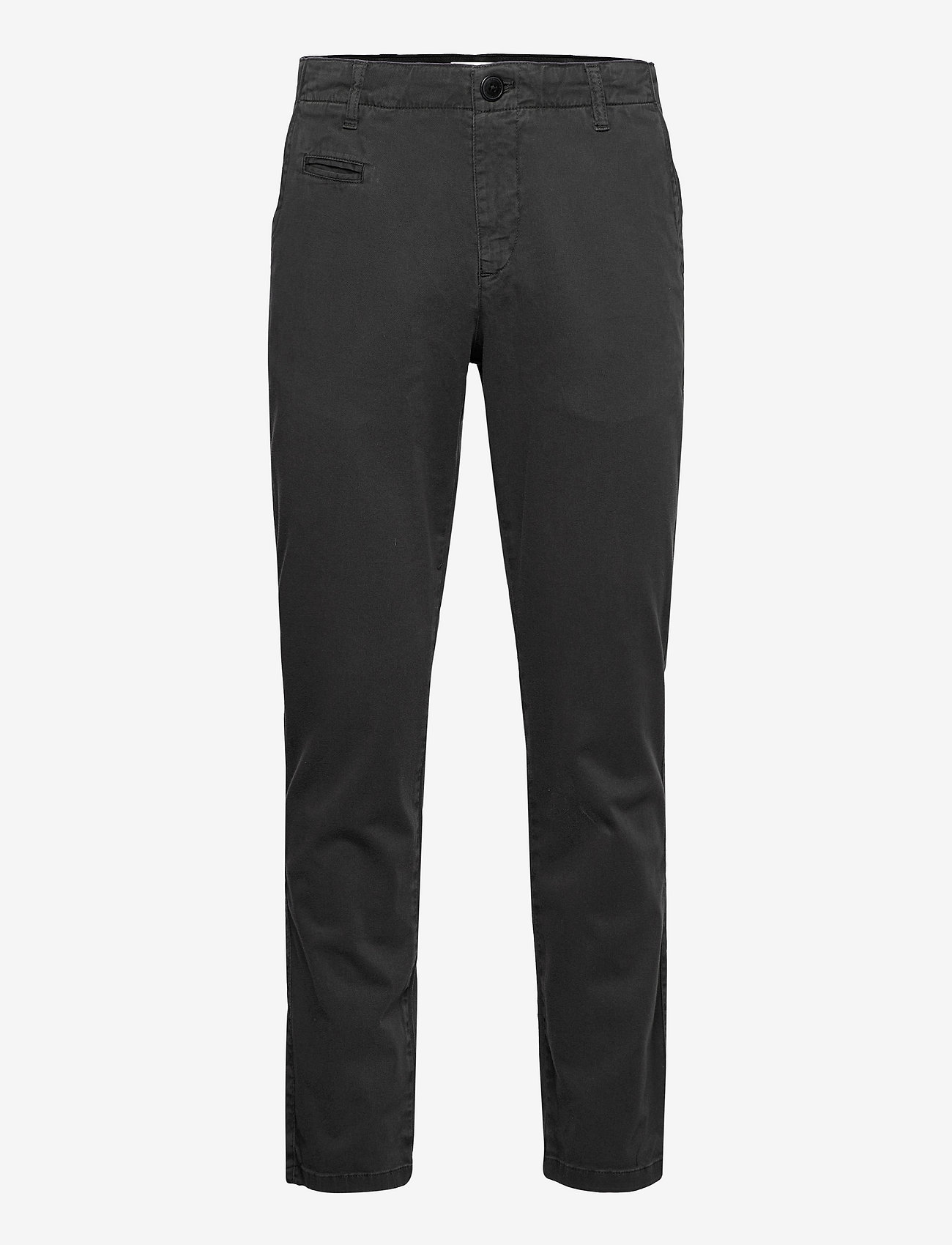 Knowledge Cotton Apparel - CHUCK regular stretched chino pant - chinos - black jet - 0