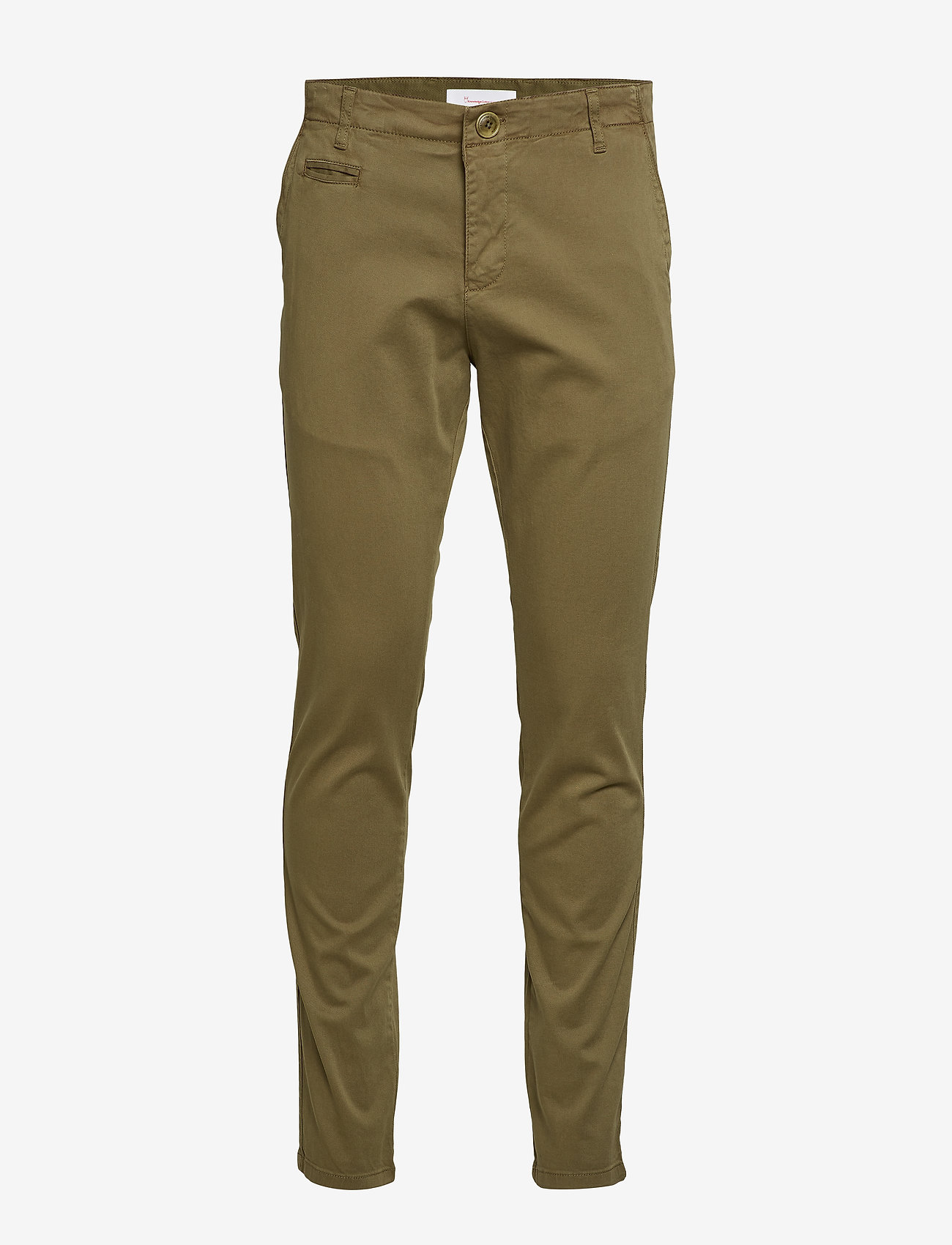Knowledge Cotton Apparel - JOE slim stretched chino pant - GOT - chinos - burned olive - 0