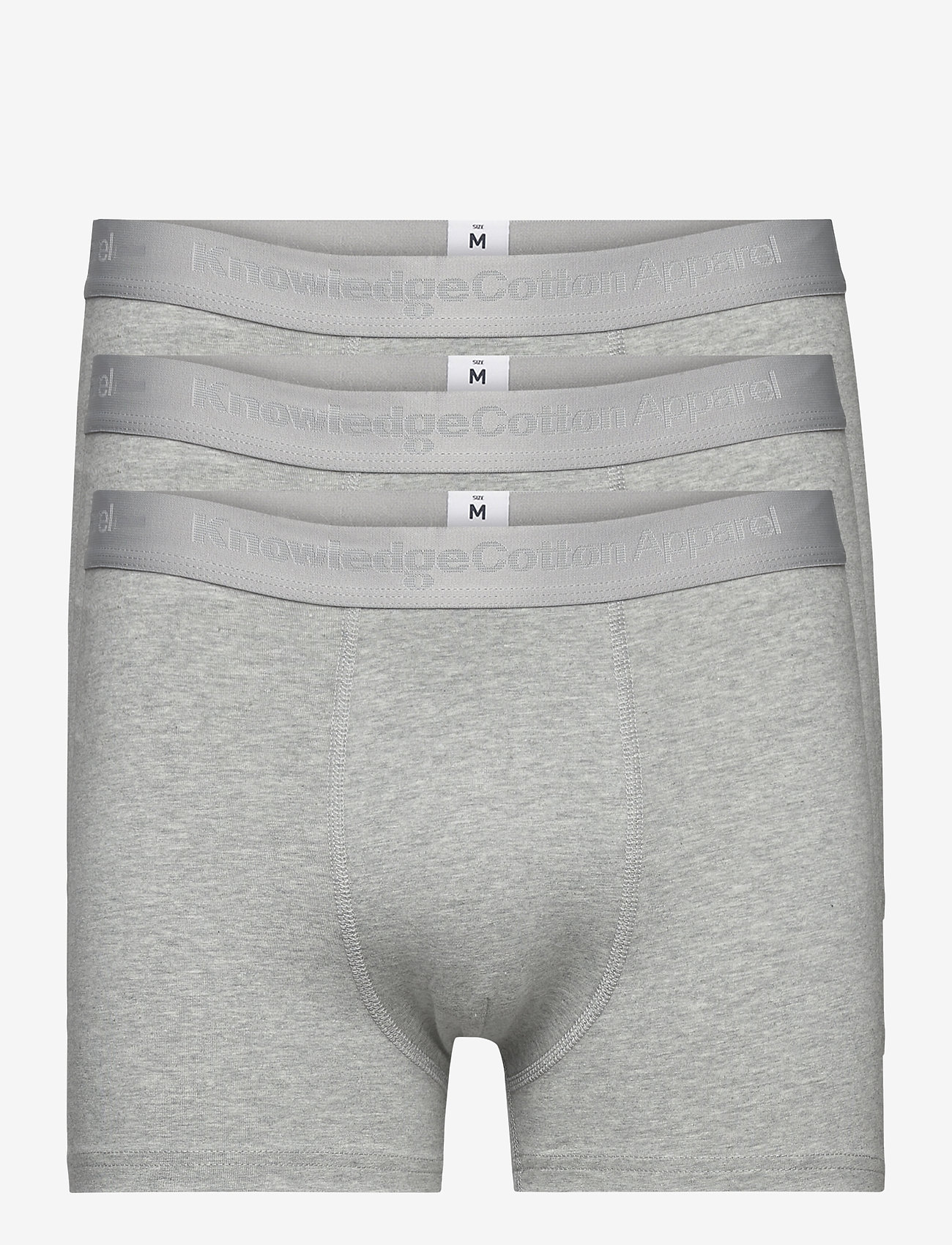 Knowledge Cotton Apparel - 3-pack underwear - GOTS/Vegan - boxer nærbuxur - grey melange - 0