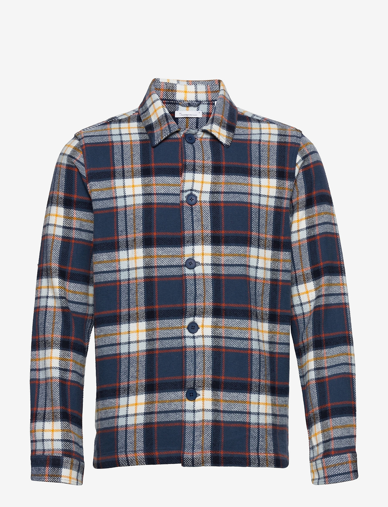 knowledge cotton apparel pine checked overshirt