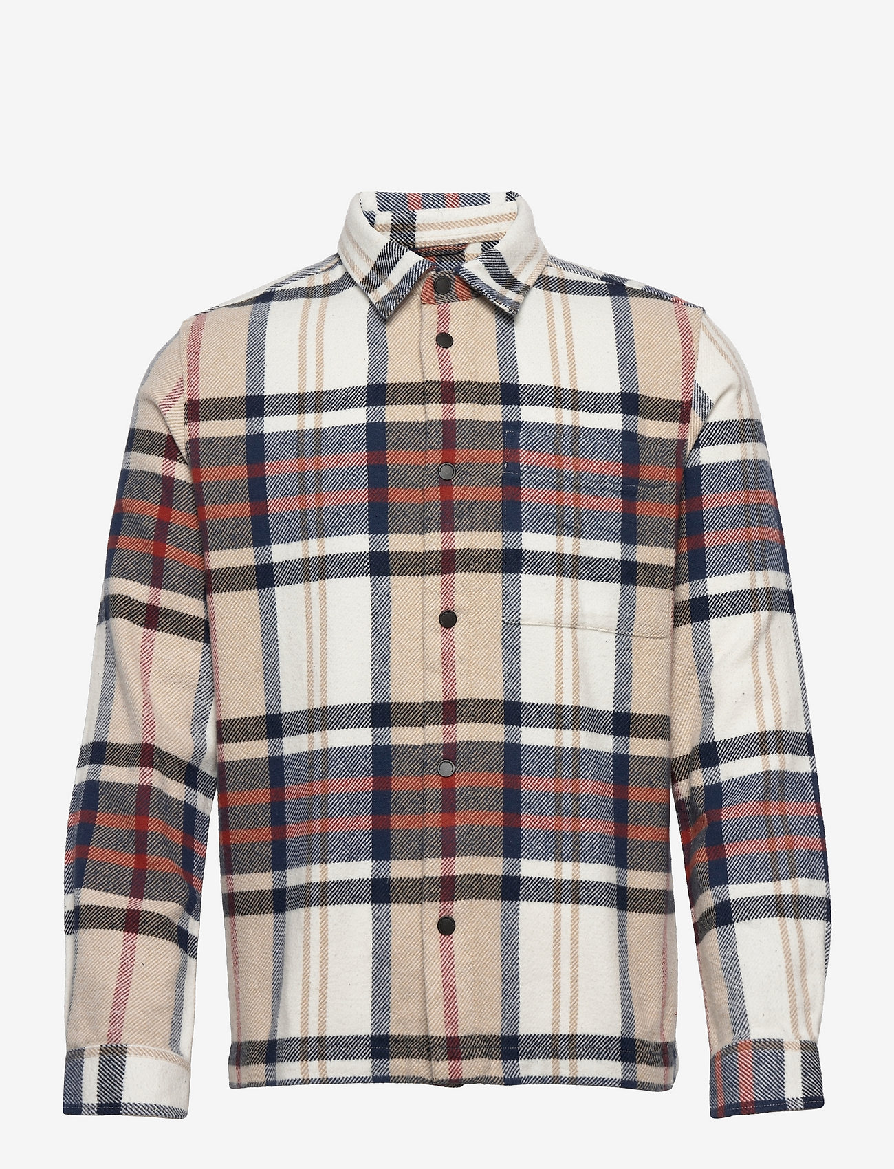 knowledge cotton apparel pine checked overshirt