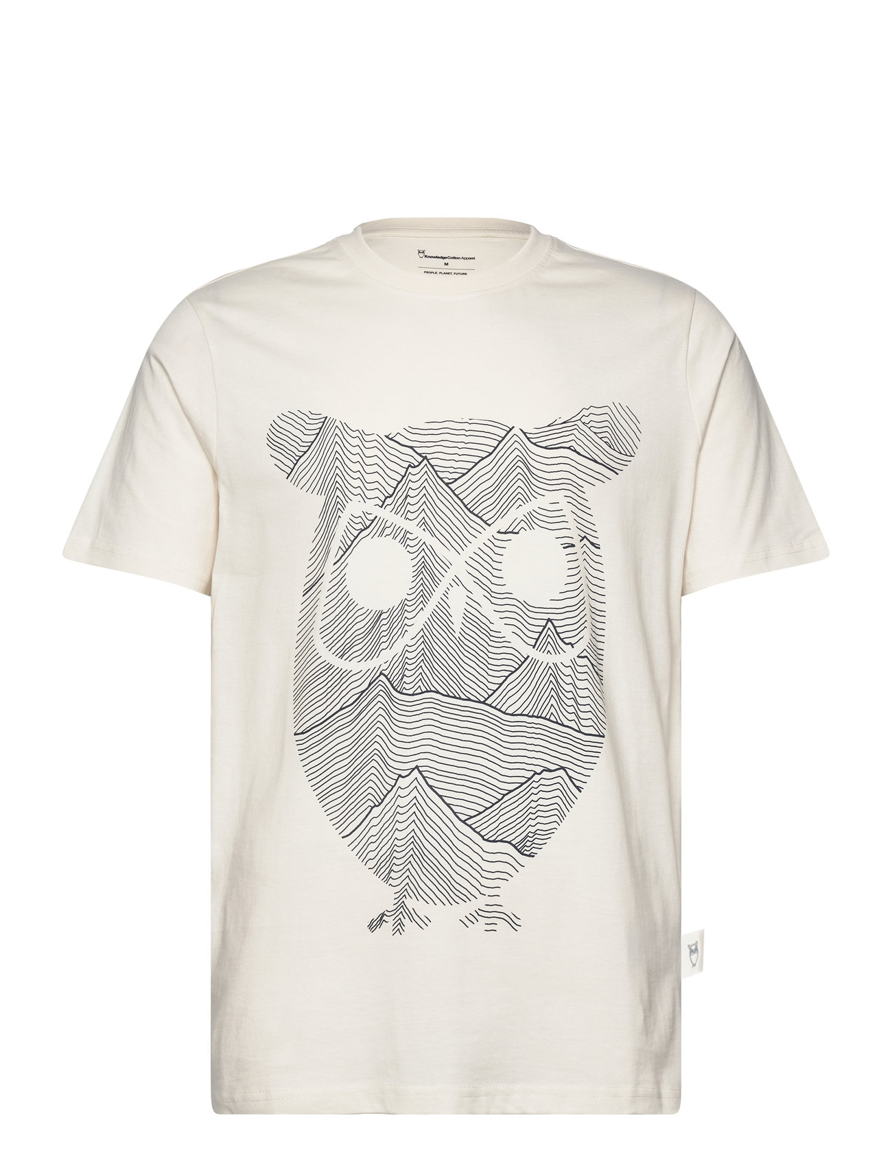 Regular Single Jersey Mountain Owl Cream Knowledge Cotton Apparel