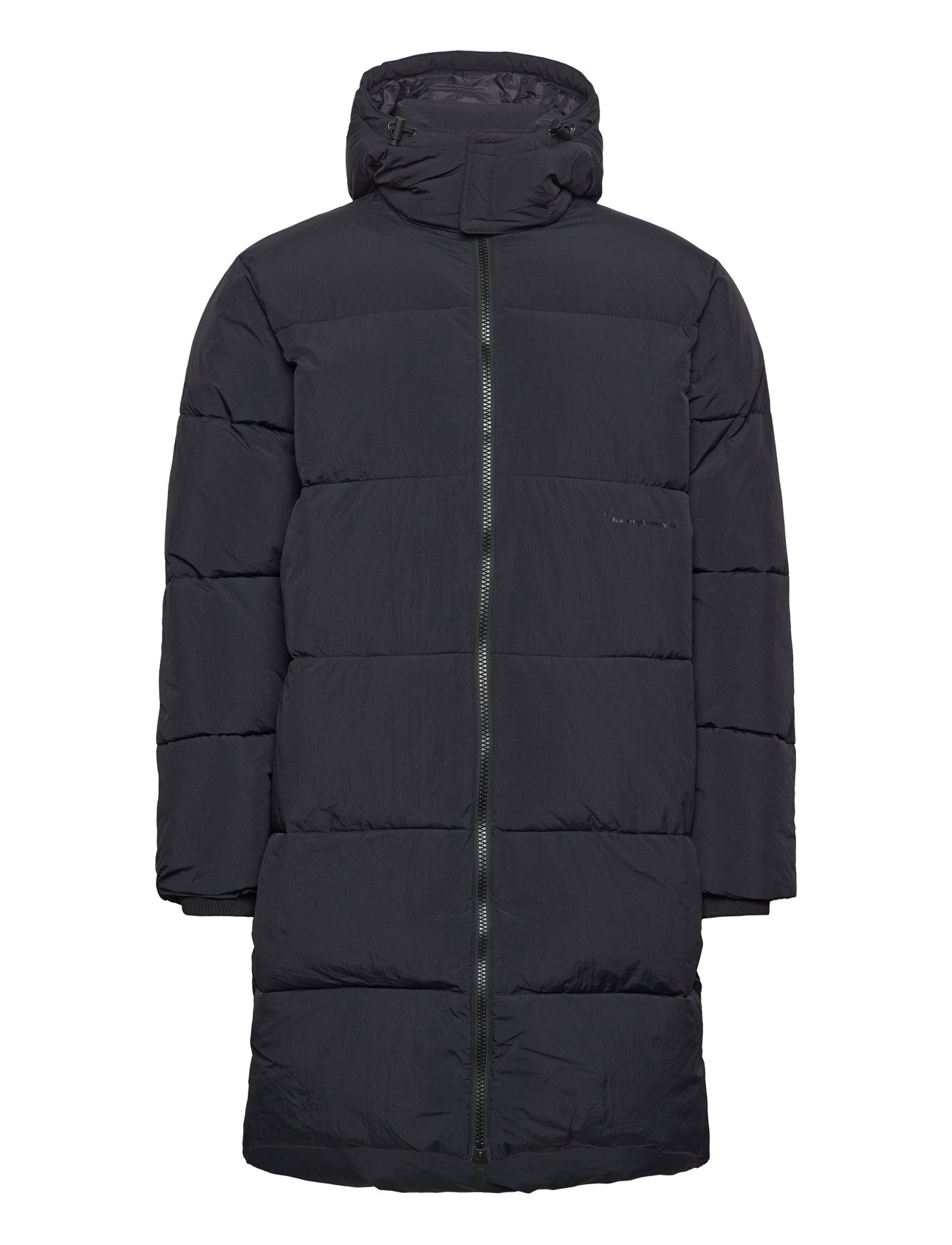 Knowledge Cotton Apparel Long Puffer Coat - Grs/Vegan Svart