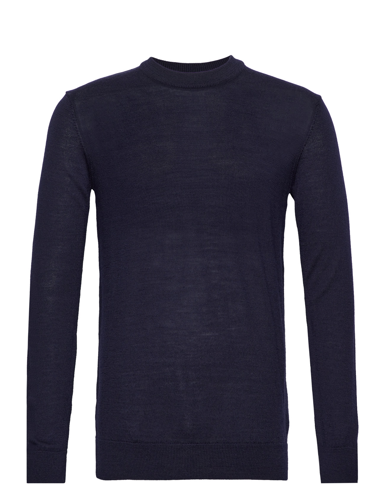 Knowledge Cotton Apparel Regular Merino Knit Crew Neck Marinblå