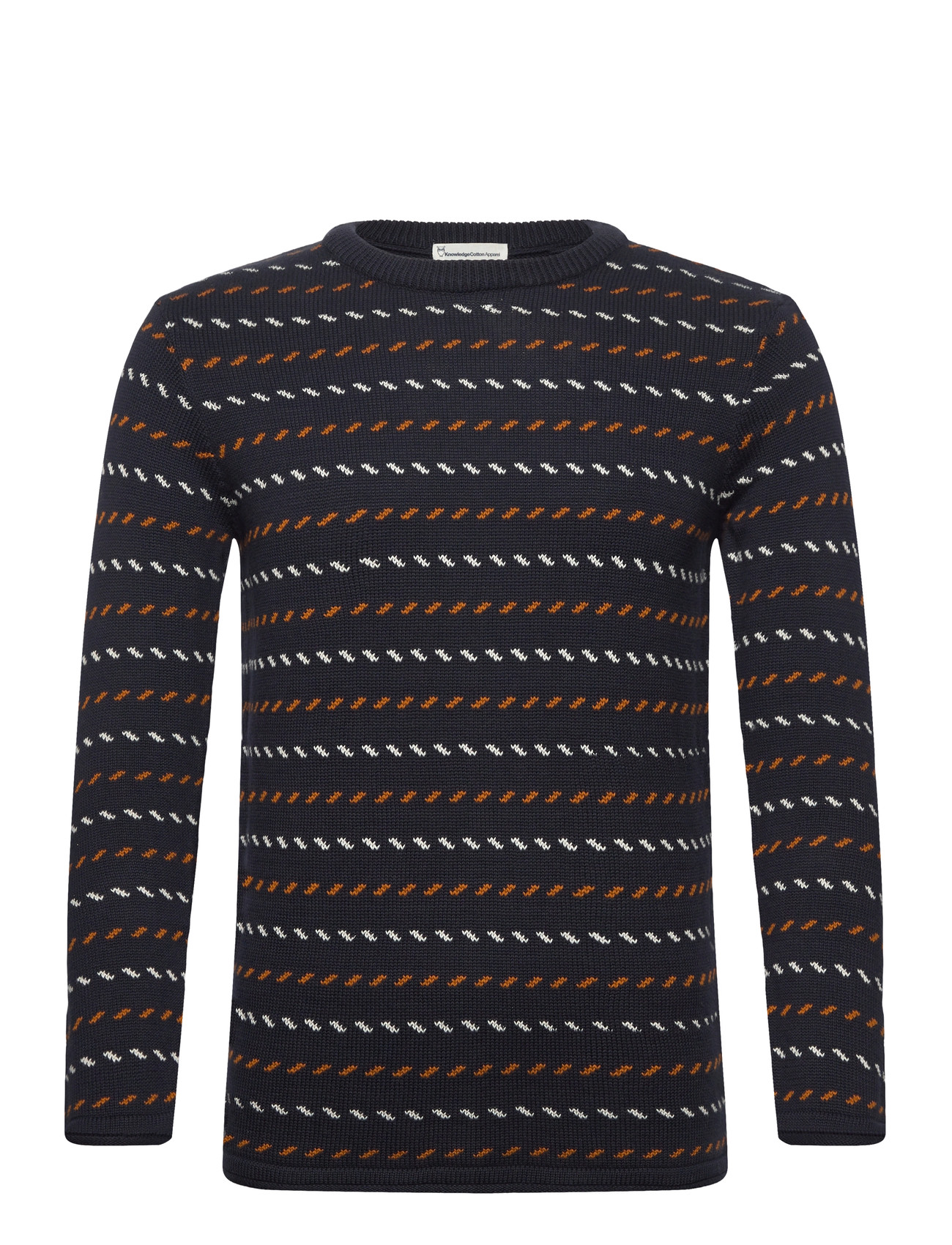 KNOWLEDGE Baumwolle APPAREL Organic Baumwolle Jacquard Knit - Rege Navy - XXL - Herren