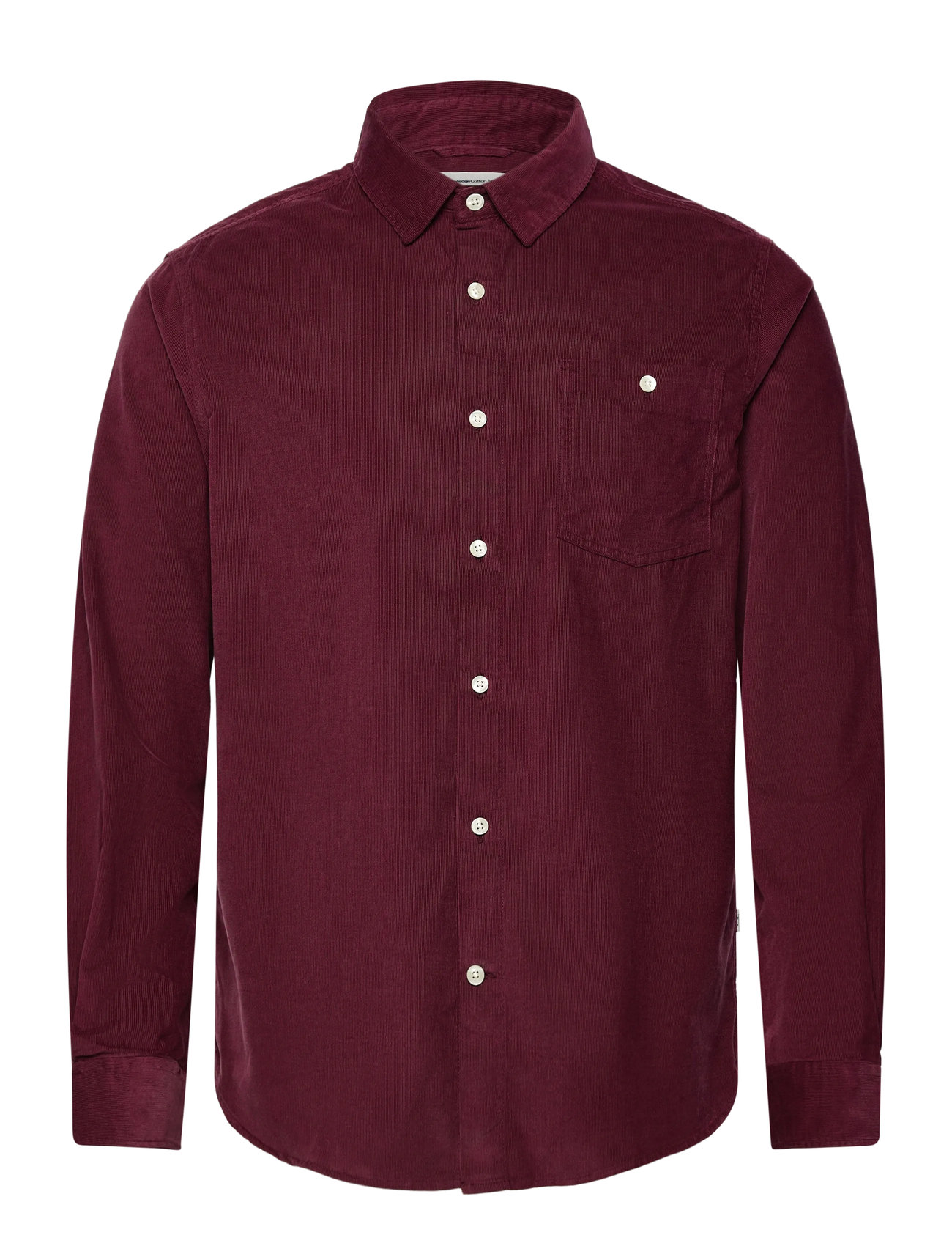 KNOWLEDGE Baumwolle APPAREL Organic Baumwolle Kordsamt Shirt Gots Burgundy - XL - Herren
