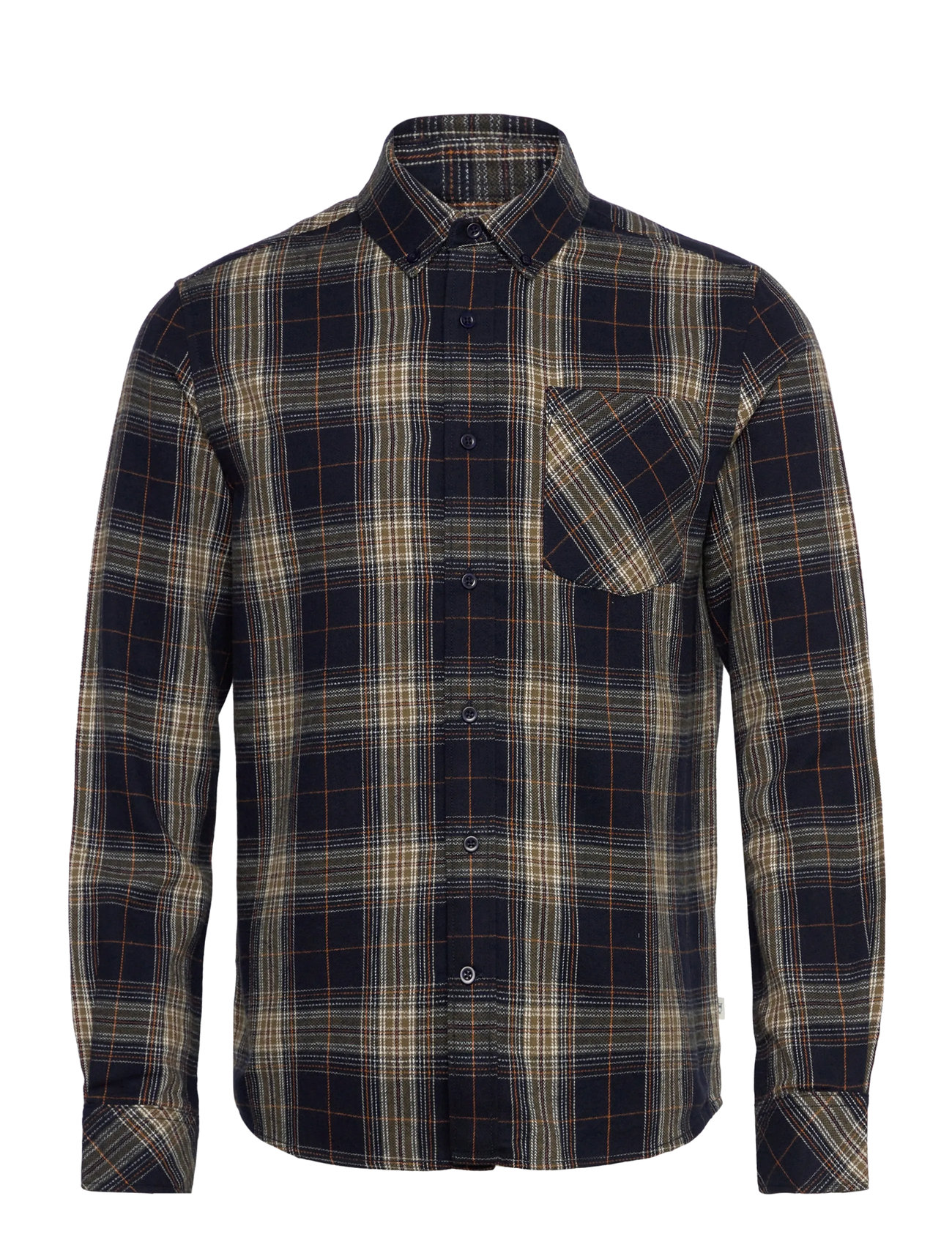 KNOWLEDGE Baumwolle APPAREL Dune Regular Check Flannel Shirt Patterned - S - Herren