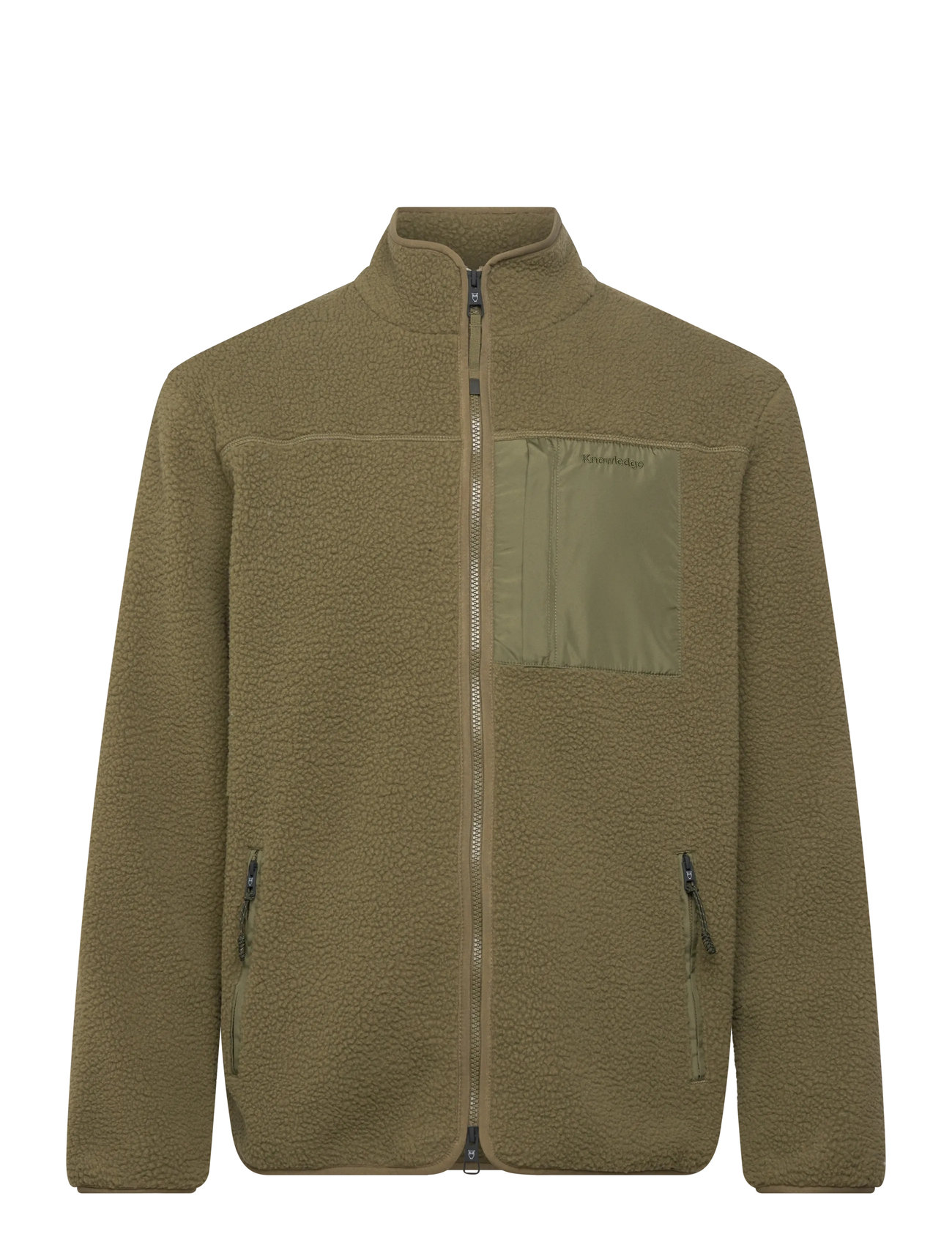 KNOWLEDGE Baumwolle APPAREL Loose Fit Zip Fleece - Grs/Vegan Khaki - XXL - Herren