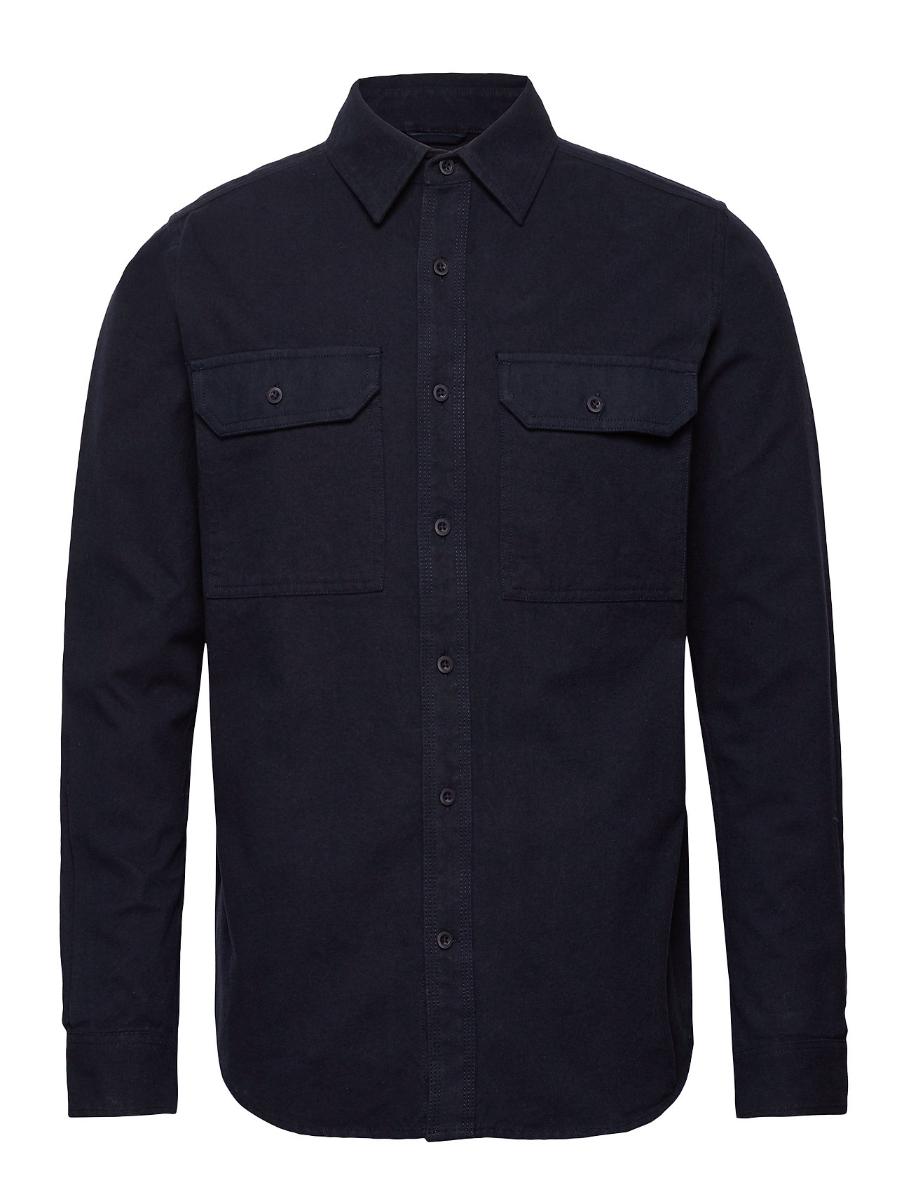 Long Sleeve Moleskin Shirt Gotsv (Total Eclipse) (1299 kr Knowledge Cotton Apparel LONG SLEEVE SHIRT - Skjorte - total eclipse