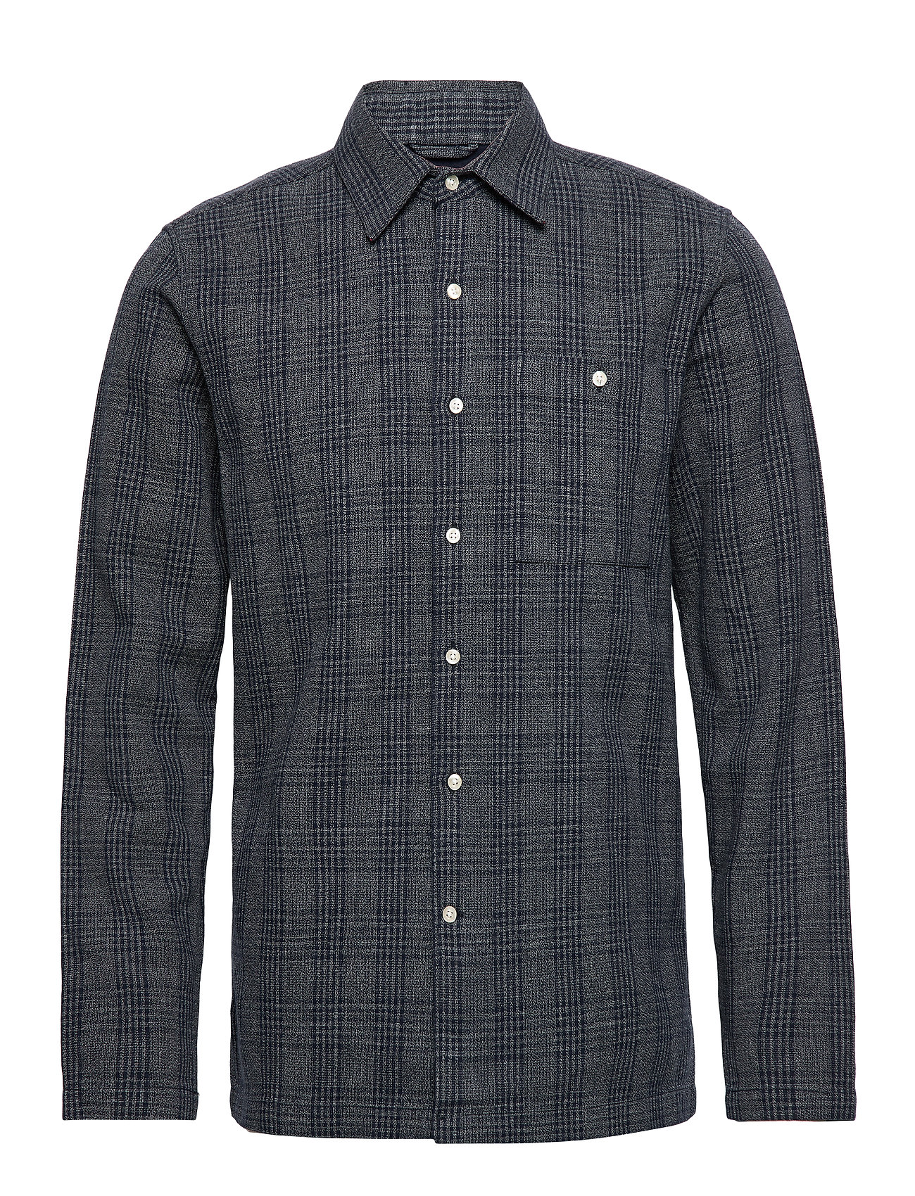 Long Sleeve Checked Shirt Gotsve (Total Eclipse) (1299 kr Knowledge Cotton Apparel LONG SLEEVE SHIRT - Skjorte - total eclipse