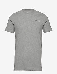 Knowledge Cotton Apparel - ALDER knowledgecotton tee - GOTS/Ve - basic t-shirts - grey melange - 0