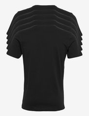 Knowledge Cotton Apparel - ALDER 5 pack basic tee - flat packe - multipack t-shirts - black jet - 3