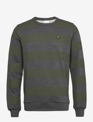 ELM stripes sweat with badge - GOTS - FORREST NIGHT