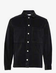 Knowledge Cotton Apparel - PINE Corduroy overshirt - GOTS/Vega - corduroy shirts - black jet - 0