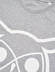 Knowledge Cotton Apparel - ALDER basic owl tee - GOTS/Vegan - graphic print t-shirts - grey melange - 2