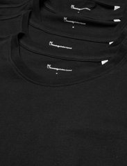 Knowledge Cotton Apparel - ALDER 5 pack basic tee - flat packe - multipack t-shirts - black jet - 2