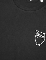 Knowledge Cotton Apparel - ALDER owl chest tee - GOTS/Vegan - kortermede t-skjorter - black jet - 2