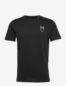 ALDER owl chest tee - GOTS/Vegan - perus t-paidat - black jet