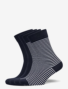 TIMBER 4-pack socks - block striped - regular socks - bright white
