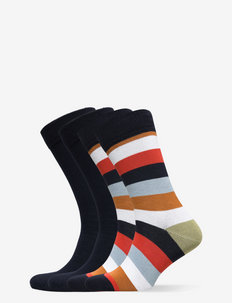 TIMBER 4-pack socks - block striped - regular socks - inca gold