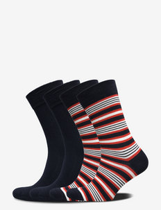 TIMBER 4-pack socks - block striped - regular socks - pureed pumpkin
