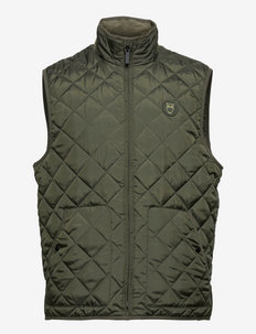 FJORD quilted reversibel vest - GRS - spring jackets - forrest night