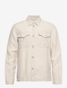 Natural linen overshirt - GOTS/Vega - kleding - light feather gray