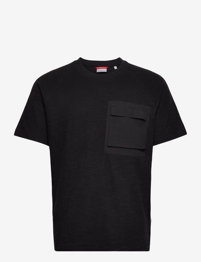 Oversized short sleeve cotton slub - kortærmede t-shirts - black jet