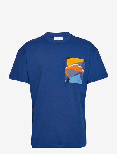 Oversize t-shirt with poplin pocket - kortærmede t-shirts - limoges