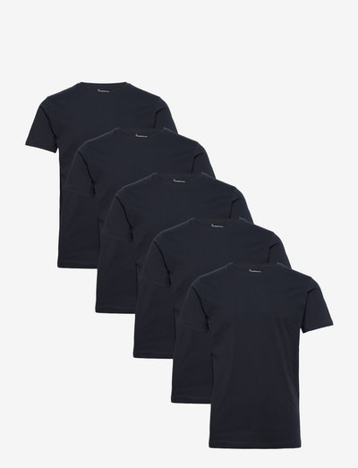 ALDER 5 pack basic tee - flat packe - t-shirts - total eclipse