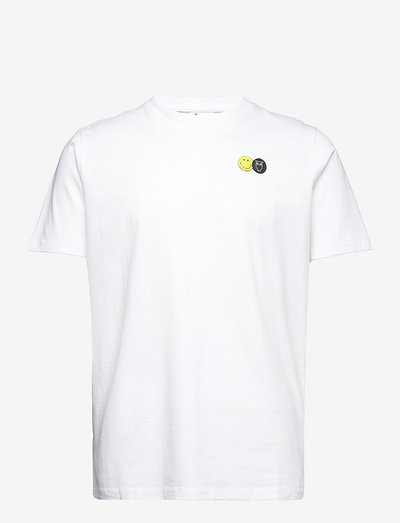 SMILEY x KCA badge tee - GOTS/Vega - basic t-shirts - bright white