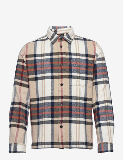 PINE big checked heavy flannel over - clothing - total eclipse