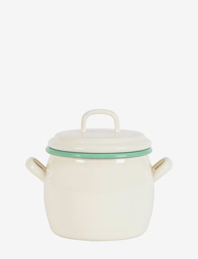 Bellied Pot with lid 0,7 l - stieltöpfe - cream lux