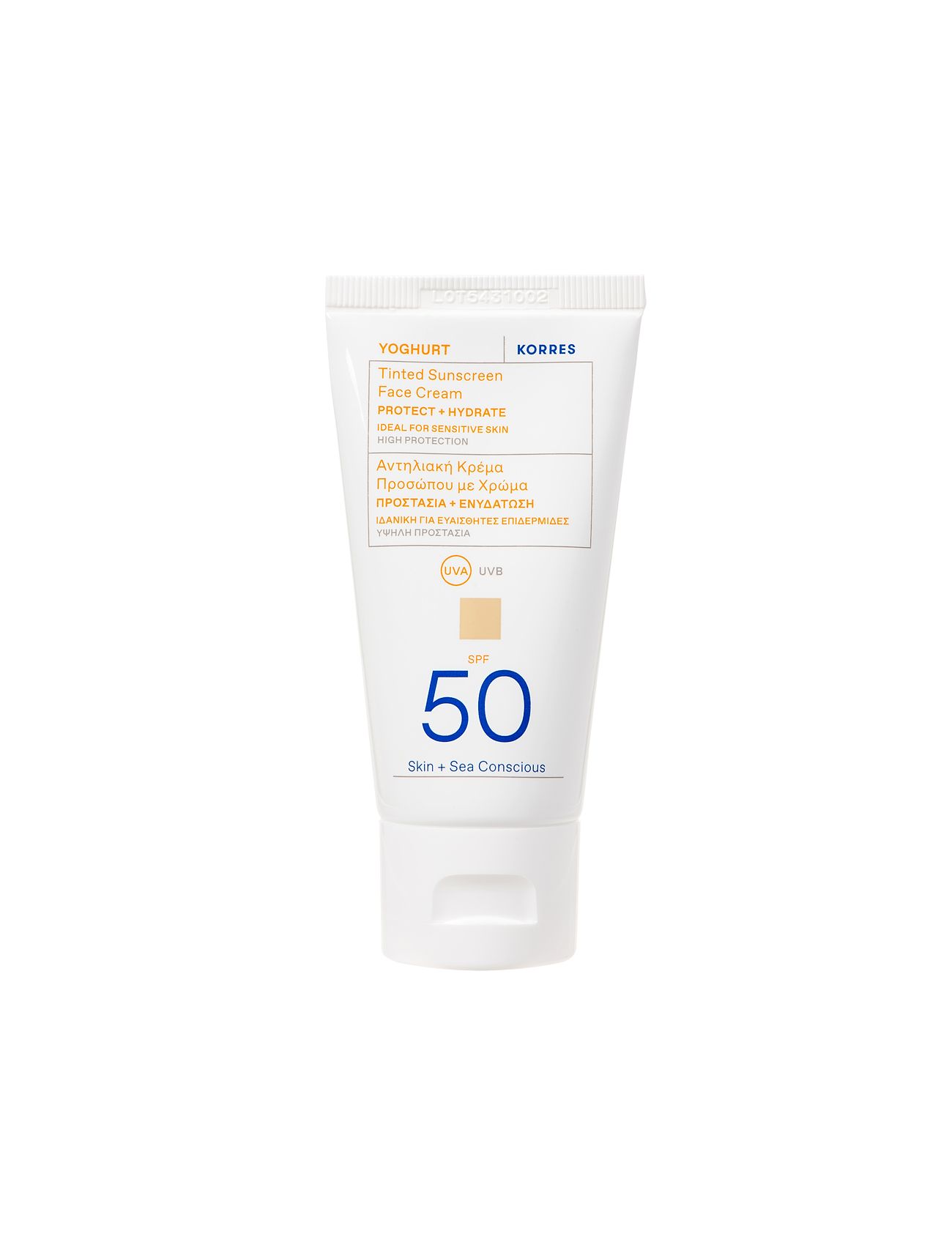 KORRES Yoghurt Tinted Sunscreen Face Cream Spf 50 Nude