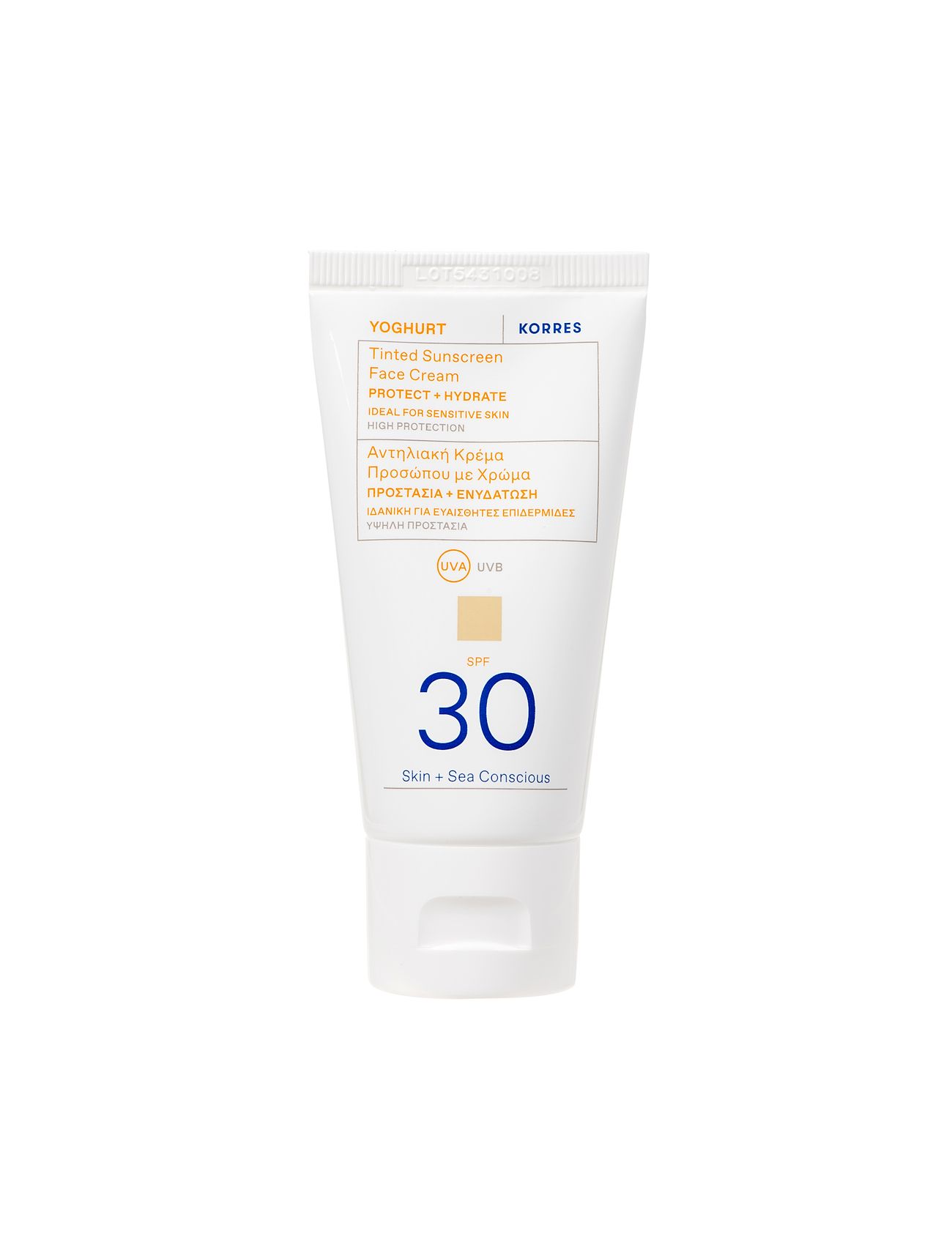 KORRES Yoghurt Tinted Sunscreen Face Cream Spf 30 Nude