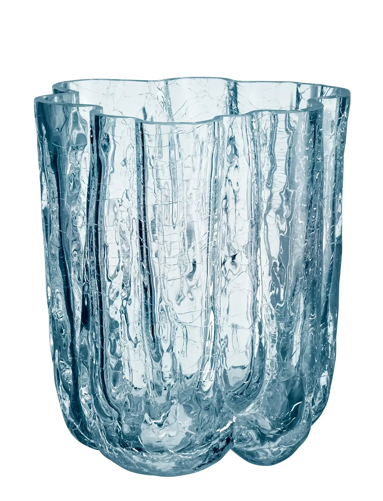 KOSTA BODA Crackle Vase Blau - 12.1 CM - Unisex