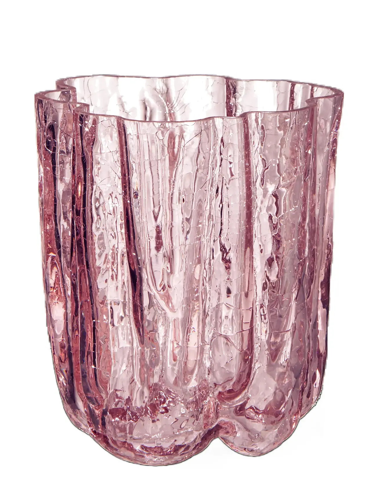 KOSTA BODA Crackle Vase Pink - 12.1 CM - Unisex