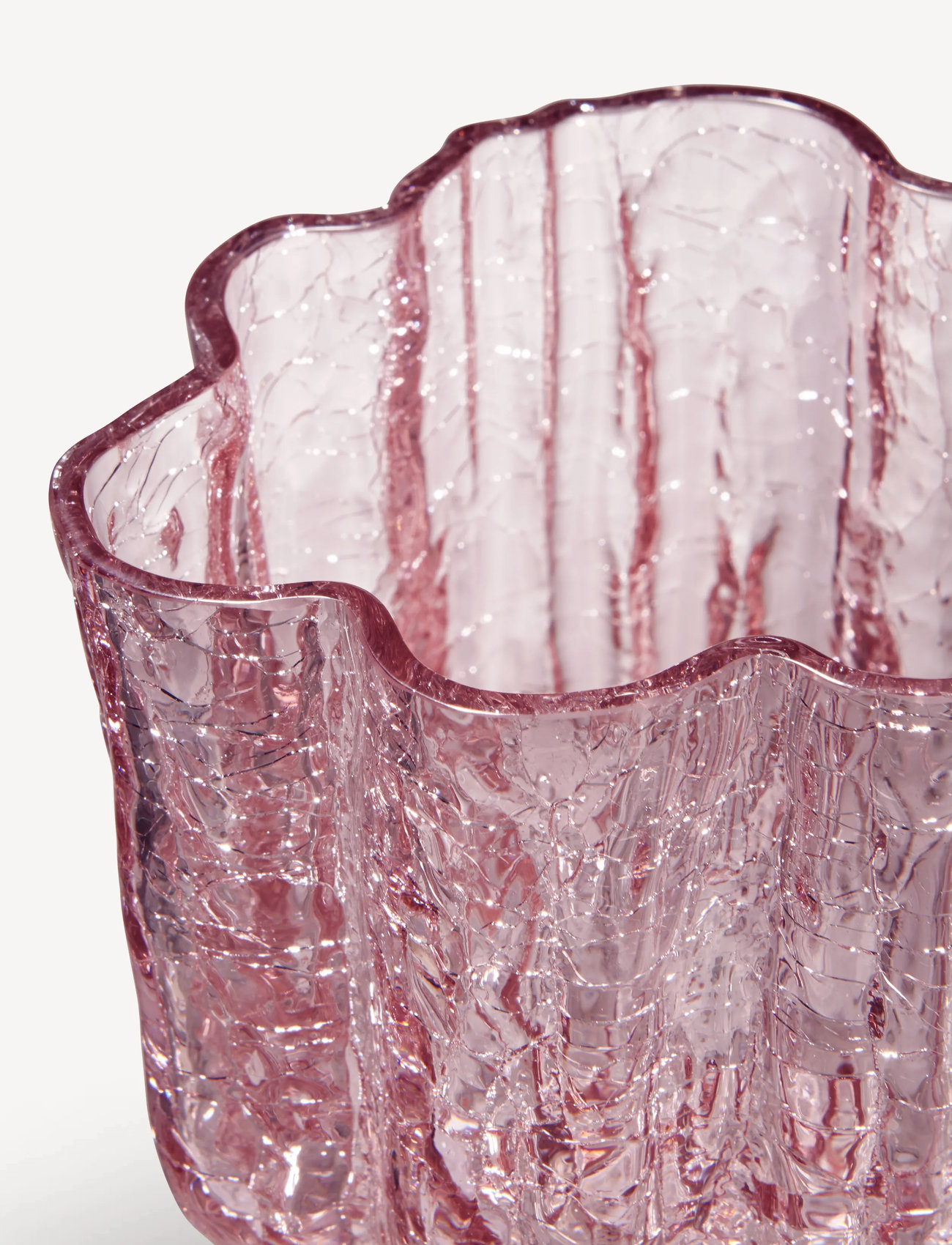 Kosta Boda Crackle Vase, 12.1 cm, Pink, Vaser > Tulipanvaser, Unisex