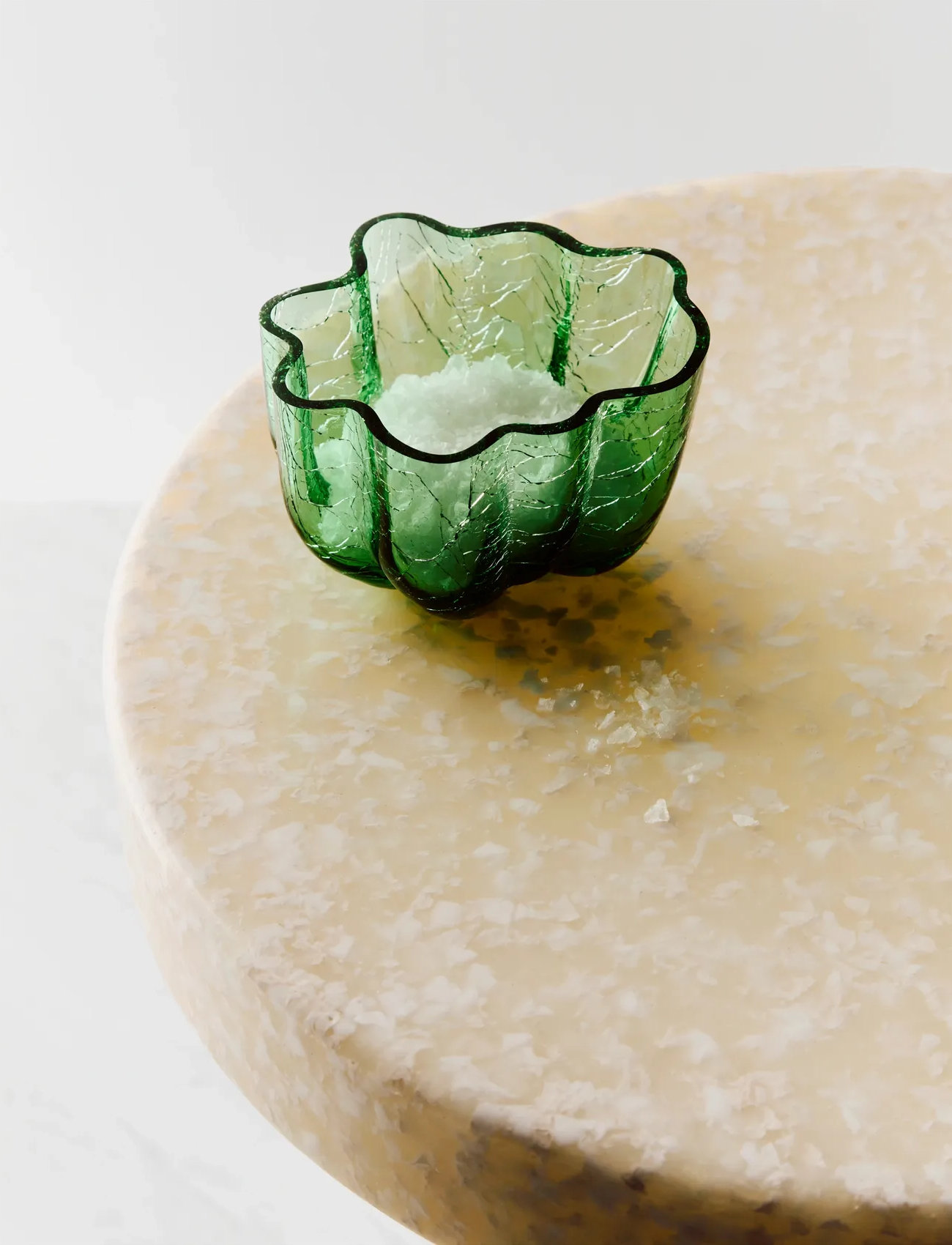 Kosta Boda Crackle Ljuslykta Mörkgrön 58Mm, H5.8 cm, Green, Lysestager & Lanterner > Fyrfadsstager, Unisex