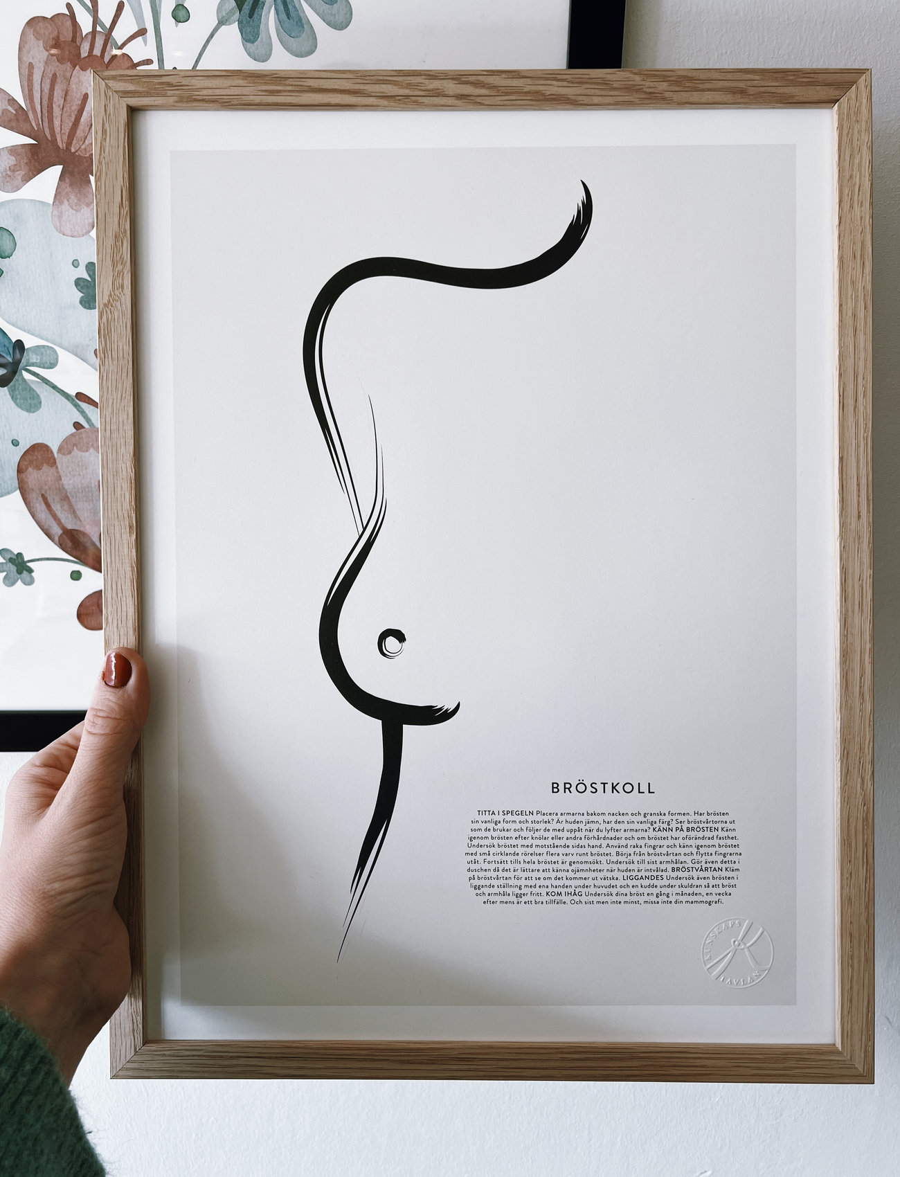 Kunskapstavlan Bröstkoll, 50X70, Multi/patterned, Plakater > Illustrationer, Unisex