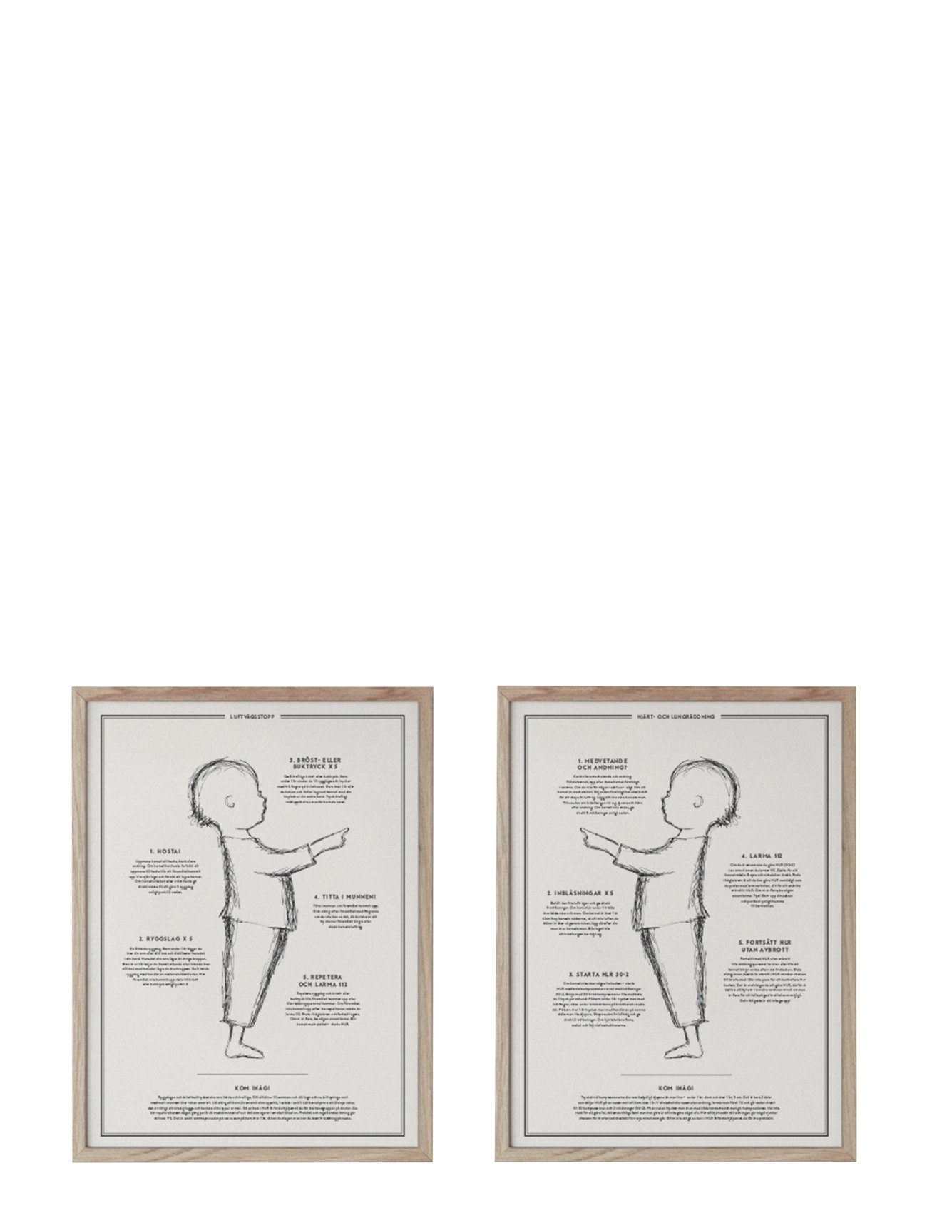 KUNSKAPSTAVLAN Hlr Ida & August Patterned - 30X40CM - Kinder