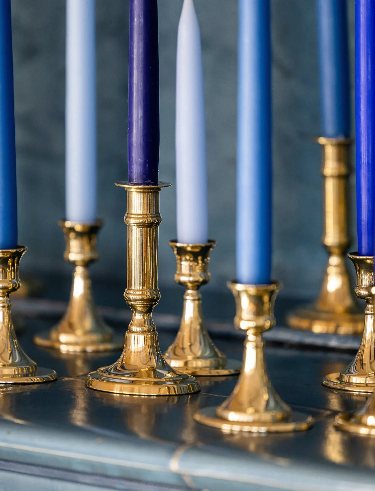 Kunstindustrien Italian Oval Candlestick, H14 cm, Gold, Lysestager & Lanterner > Lysestager, Unisex