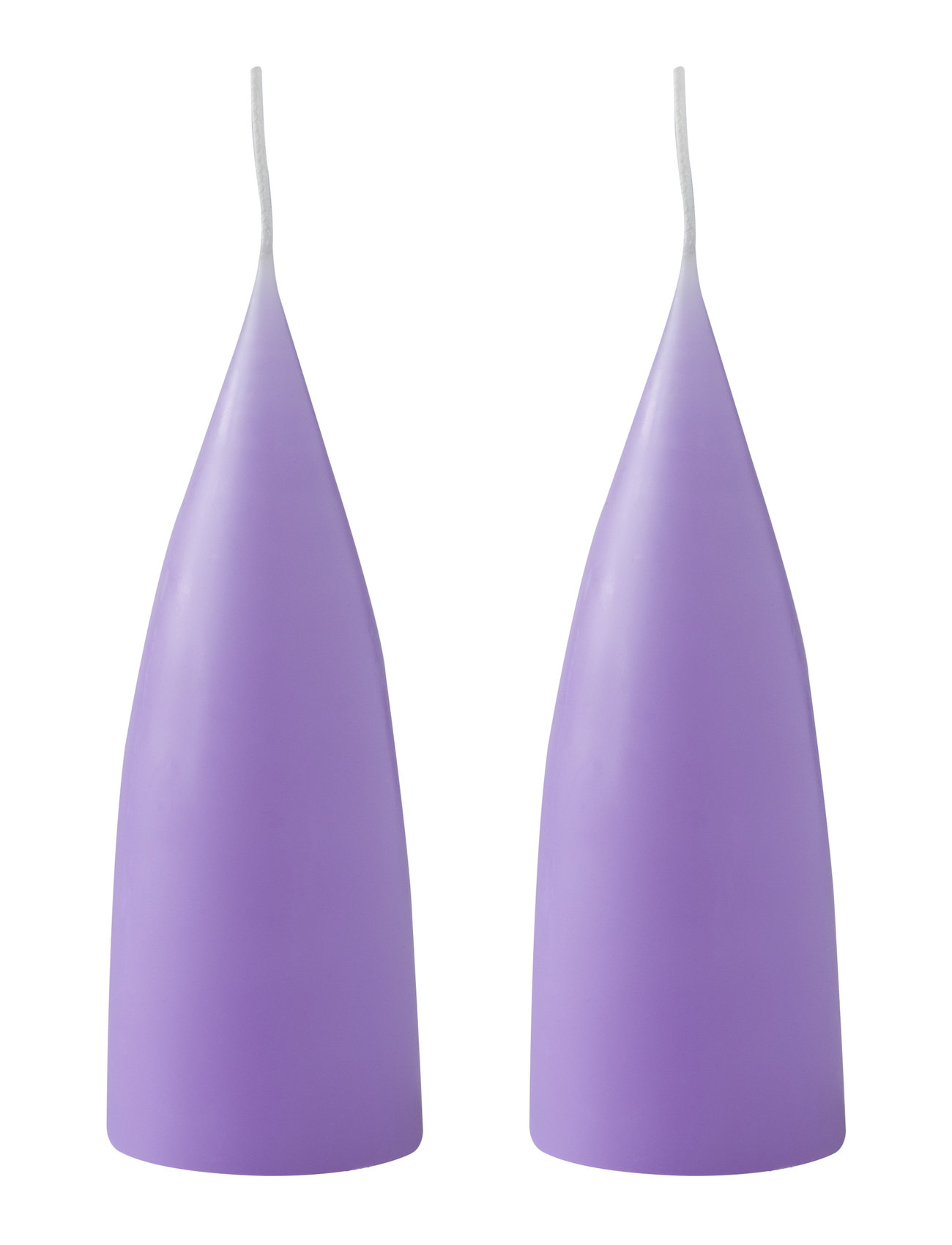 Hand Dipped C -Shaped Candles, 2 Pack Purple Kunstindustrien