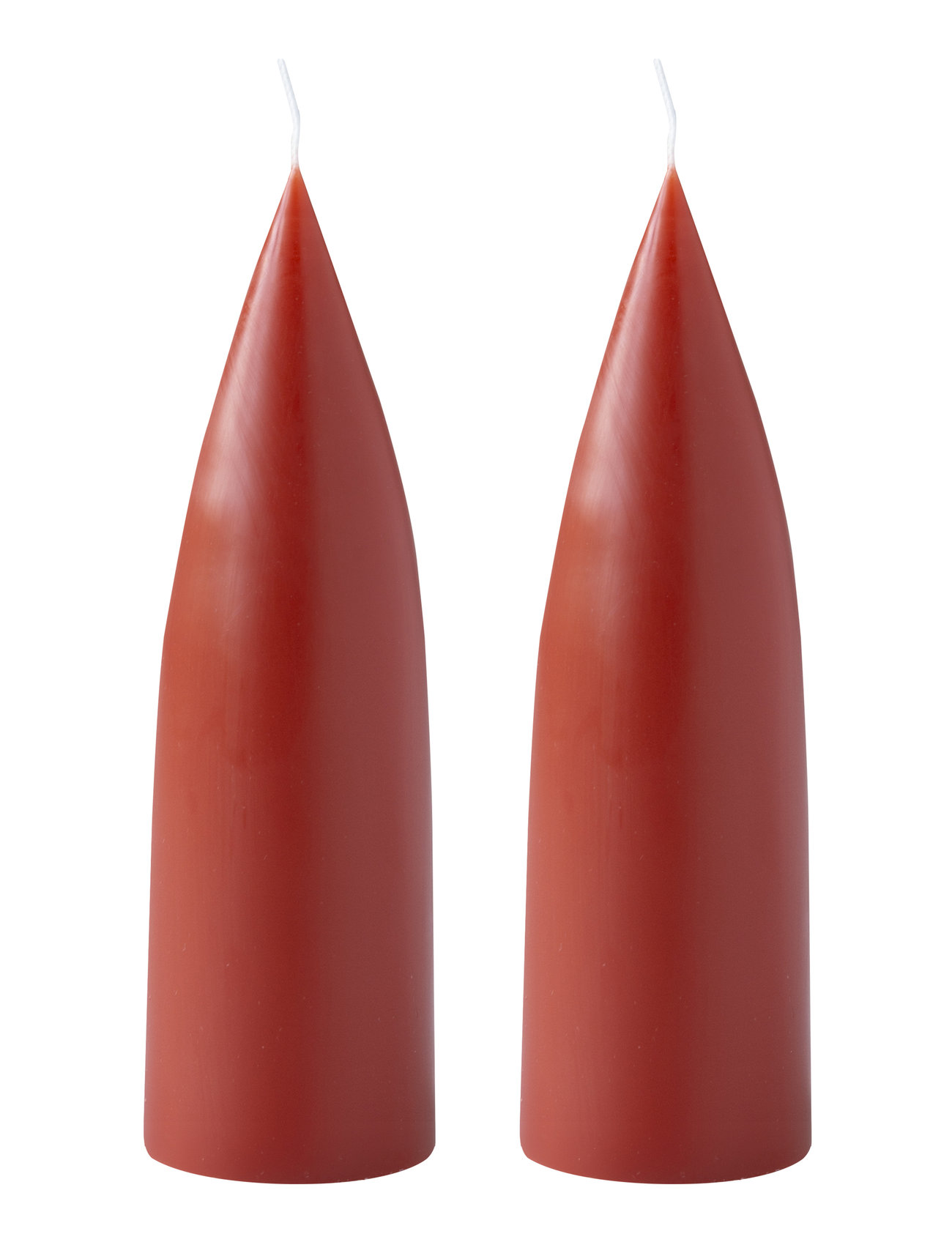 Hand Dipped C -Shaped Candles, 2 Pack Red Kunstindustrien
