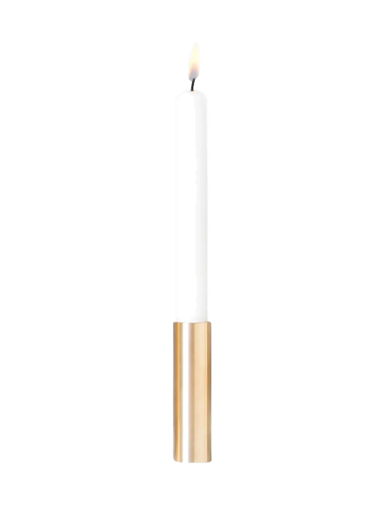 Kunstindustrien Slim Light - Candlesticks - Brass - 10 cm, 2.2X 10 cm, Gold, Candle & Tealight Holders > Candle Holders, Unisex