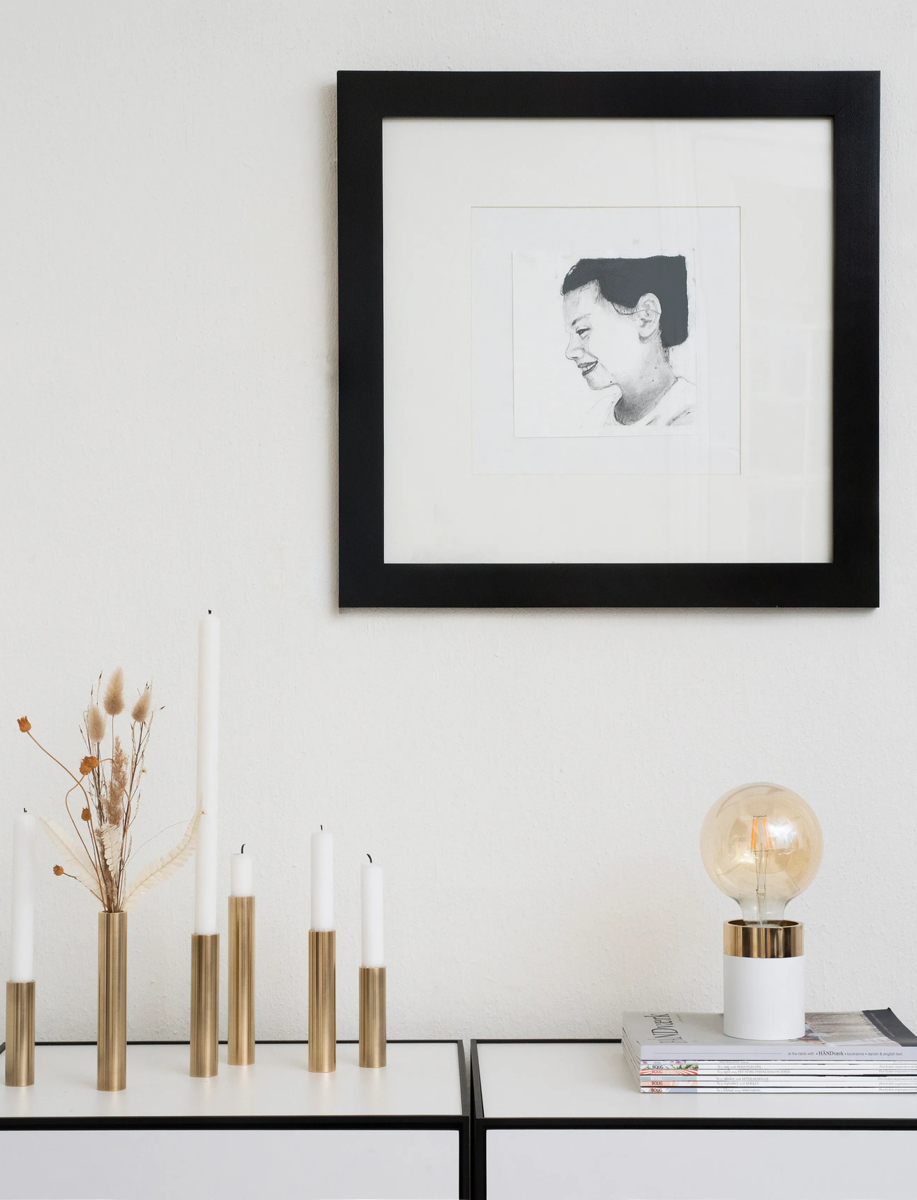 Kunstindustrien Slim Light - Candlesticks - Brass - 14 cm, 2.2X 14 cm, Gold, Candle & Tealight Holders > Candle Holders, Unisex
