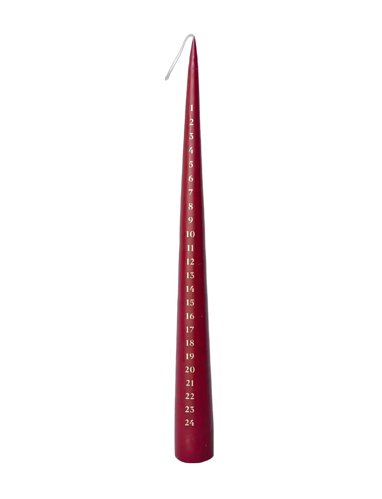 KUNSTINDUSTRIEN Decoration Calendar Candle Burgundy - 4X40CM - Unisex