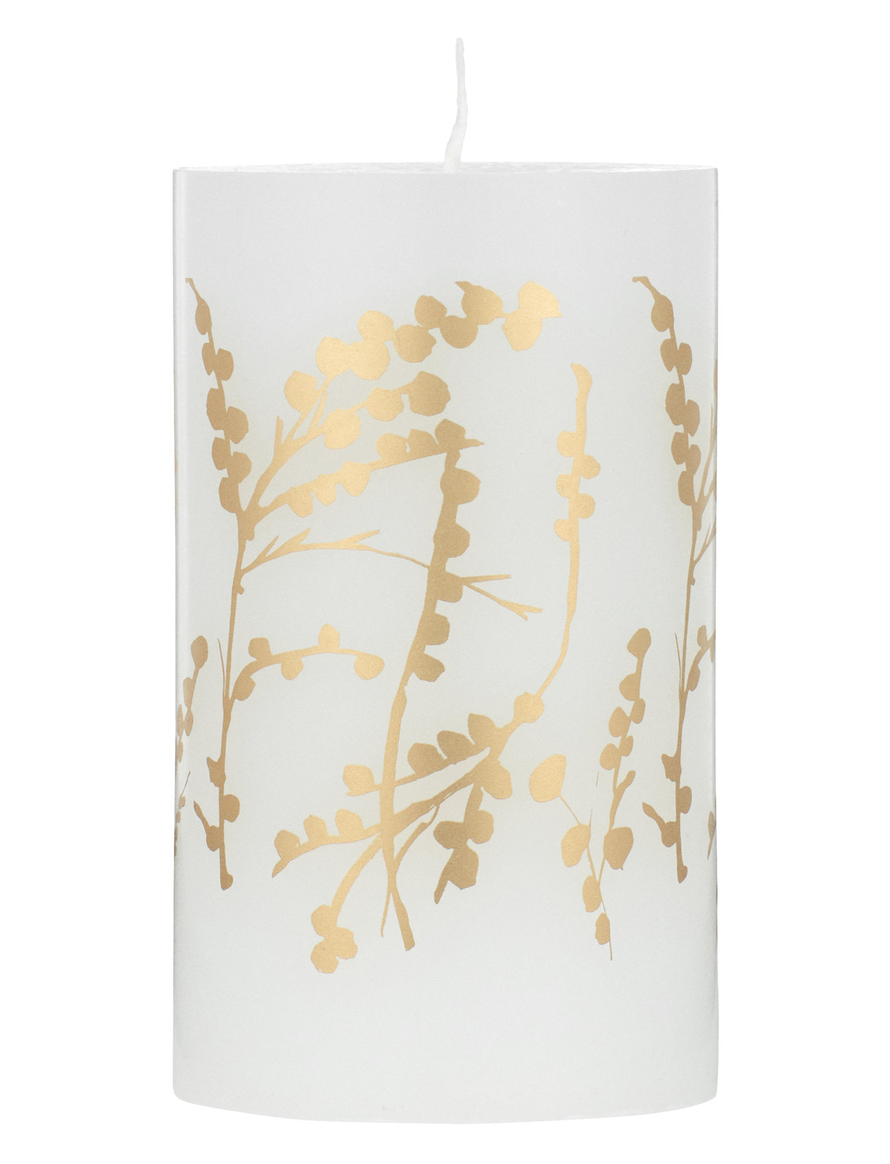 KUNSTINDUSTRIEN Wax Alter Candles 7X 12- Gold Wild Flowers Gold - One Size - Unisex